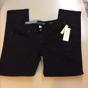 NWT Sonoma Fit Mid Rise Straight Black Jeans 2P
